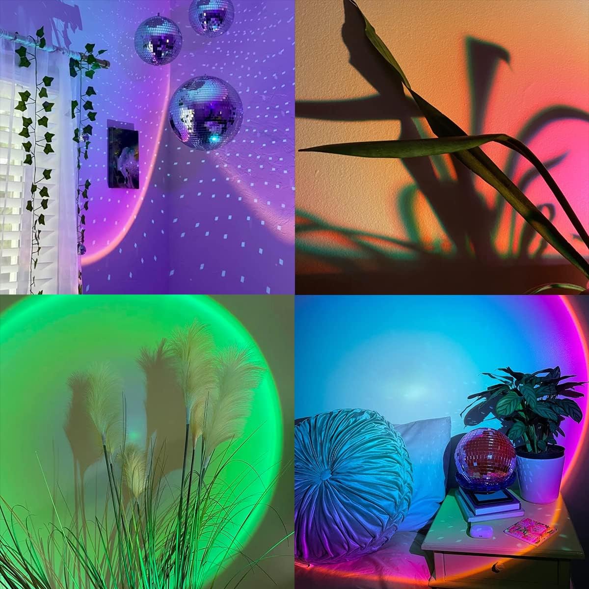 JORETLE Sunset Lamp Projection Lamp USB Sunset Projector Lamp Night Light, 16 Colors 180 Degree Rotation Color Changing Projection Light for Photography, Bedroom, Living Room, Party - Image 7